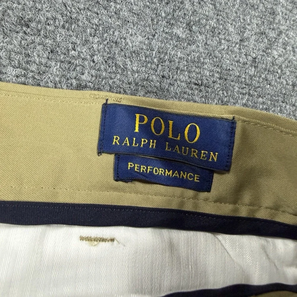Polo‎ Ralph Lauren Performance Pants Mens 32x32 Khaki Chino Stretch Golf Preppy